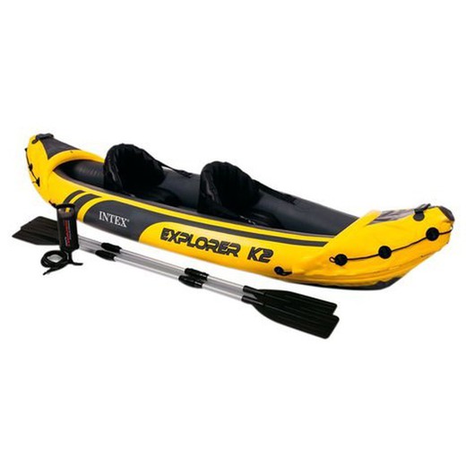 Kayak hinchable explorer K2 con remos intex 68307