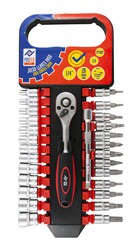 28 Pc Socket Wrench + 1/4 '' Ratchet