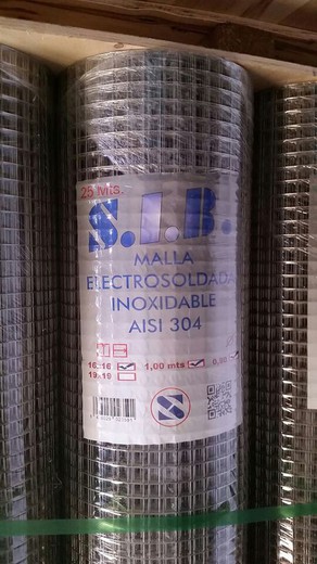 Inox Welded Mesh R25X1M 16X16X0,9