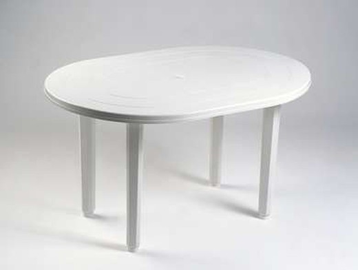 Garten ovalen Tisch 130x90cm Weiße Garden Life