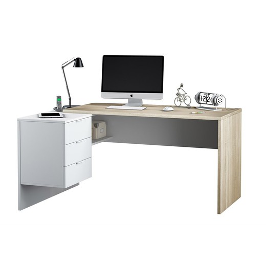 Mesa de escritório com buco (reversível) STYLE