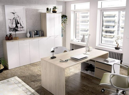 ROX Natural White / Glossy White Desk Table