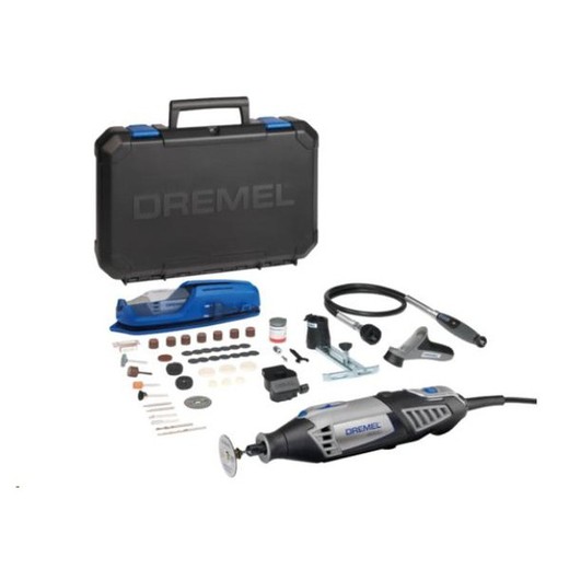 Mini drill with 65 pieces and 4 accessories. DREMEL 4000 JS