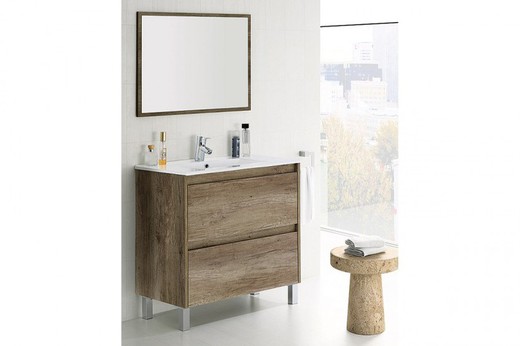 80 2 c cabinet + mirror + basin DAKOTA nordik by Forés