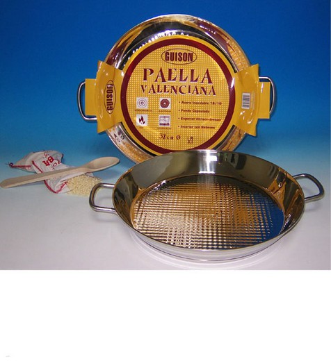 Vitro-Paella-Pfanne aus valenzianischen Edelstahl