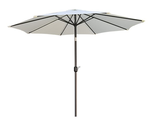 Beige aluminum parasol 3 m