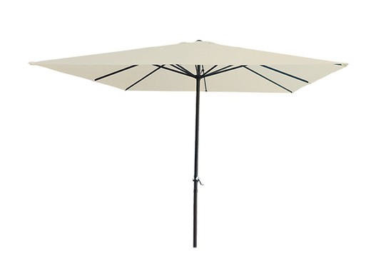 Square aluminum parasol 3x3 meters by profer green