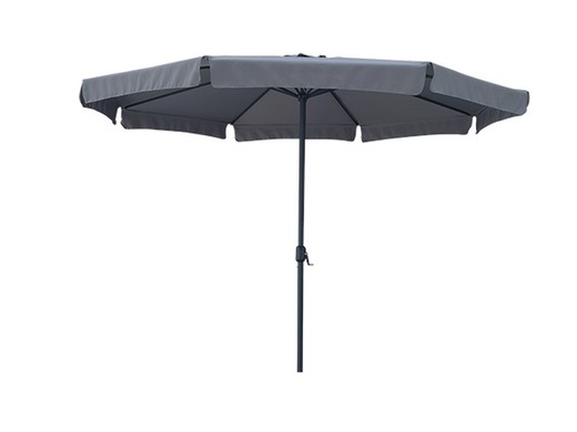 Parasol rond en aluminium 3,5 mètres en gris par profer green