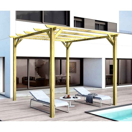 Pergola en bois 510x420 LEON de Maderland