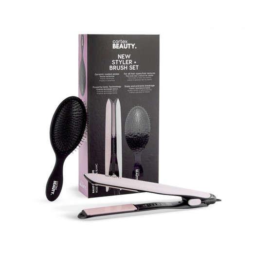 Ionic hair straightener + ultralight brush