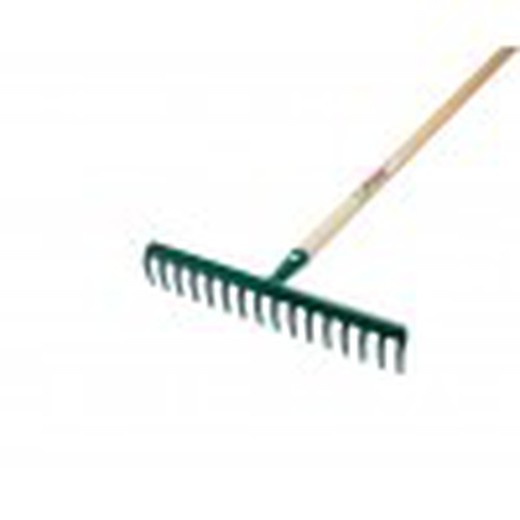 Steel rake with handle 40 cm. and 16 D. Profer Green