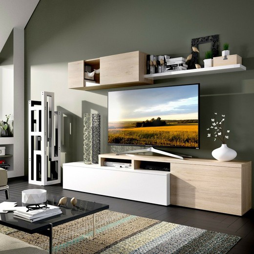 Compact TV room Bright white / natural ELLE