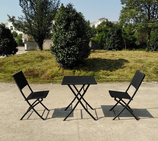 Conjunto de mesa + 2 cadeiras dobráveis Moorea C2-0042