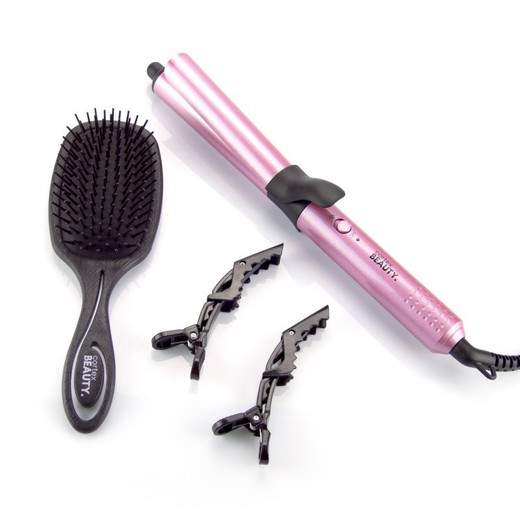 Set bigoudis ionique + brosse/pince à épiler