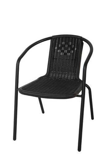 Chaise en acier Zeus noir