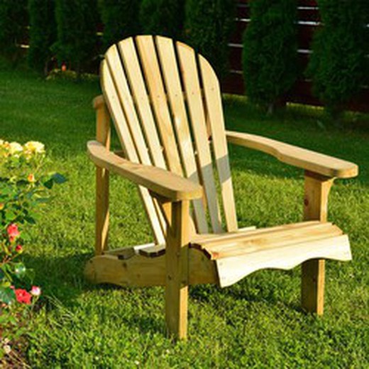 Chaise de jardin en bois traité Gardiun Vika