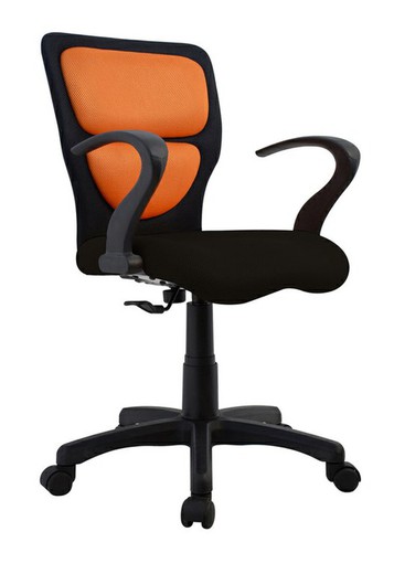 Office chair with arms anatomical orange AN1459