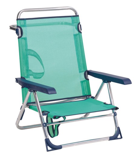 Fiberline Strandstuhl aus Aluminium mit Griff Alco 606ALF-3030