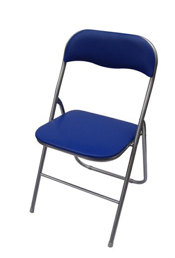 Blue folding chair