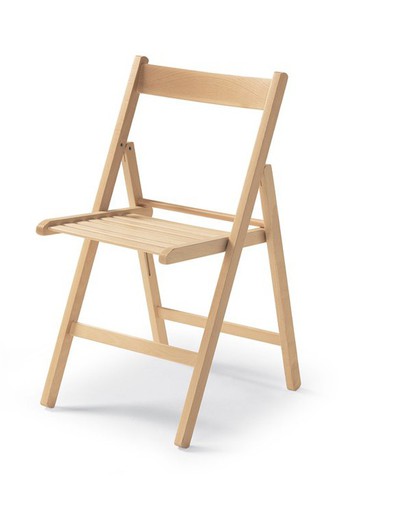 Folding chair in natural wood Buiani