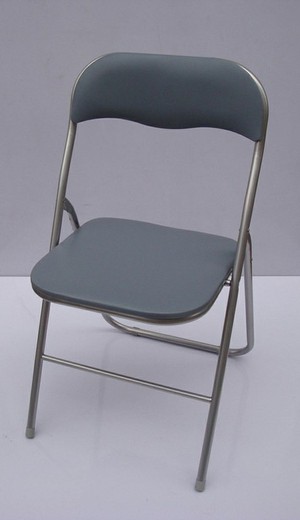 Chaise pliante grise