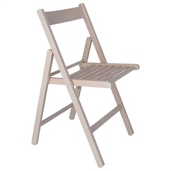 Cadeira dobrável em madeira de faia branca da Aranaz