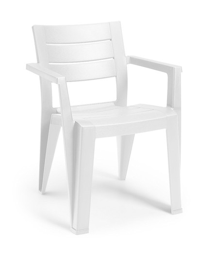 cadeira julie de resina branca por keter
