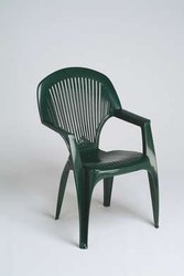 Groene stoel met hoge rugleuning en armleuningen Garden Life