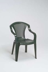 Groene stoel met lage rugleuning en armleuningen Garden Life