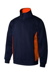 Velilla Navy Orange XXL sweatshirt met rits