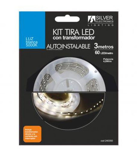 LED Strip Kit C/Transf LF 5000K 4.8W/M