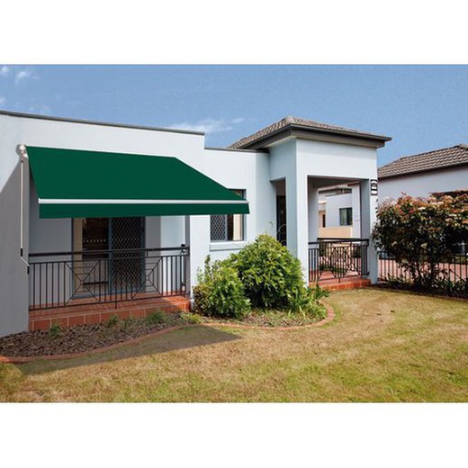 Retractable awning green polyester 4 x 2.5 mts wolder