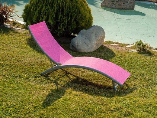 4 position pink aluminum lounger PG0336