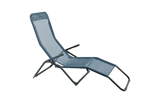 Liegestuhl aus blauem Stahl CHAILO050