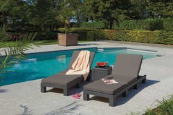 Lounger Garten Nachahmung Rattan Graphit keter