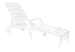 Resin folding chair white color by resol ibiza