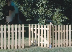 Classic wooden fence for garden