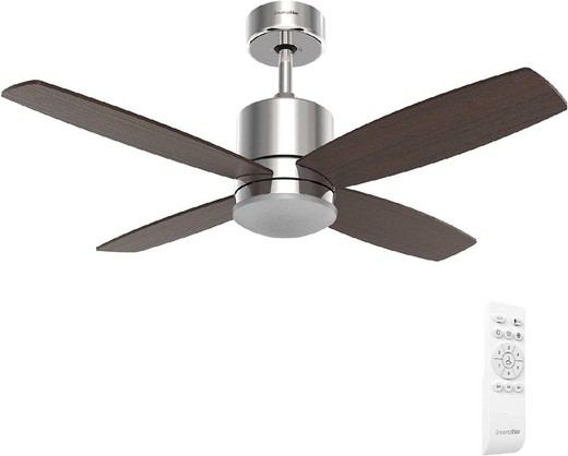 Ventilador techo inox/negro 4 aspas