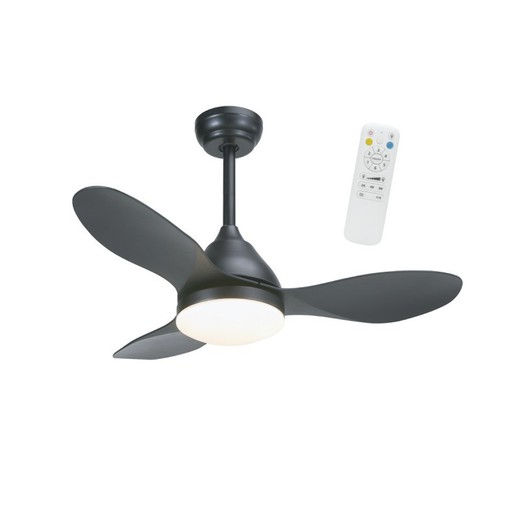 Ventilador techo Led DC Stel mini 3 aspas negro