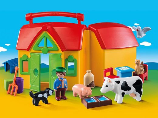 1.2.3 Granja Maletín de Playmobil