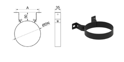 Clamp black pellet stove Practic