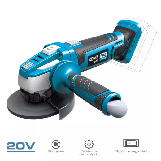 Amoladora Angular de Batería Koma Tools Pro Series 20 V