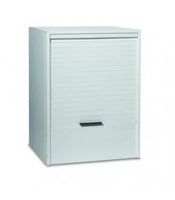 Armario cubrelavadora con puerta persiana de resina