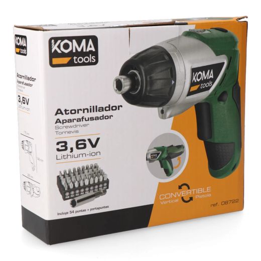 Atornillador Recargable Koma Tools de 3,6 V