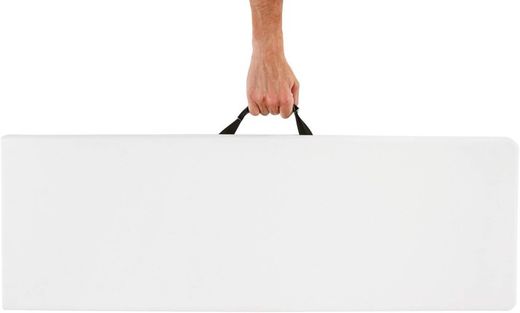 White 3/4 polyethylene folding bench