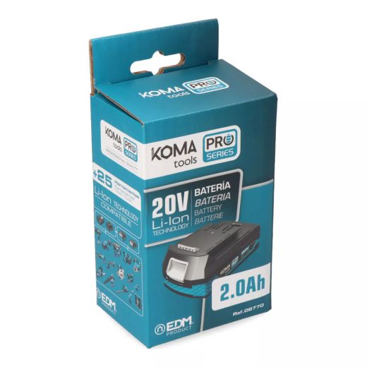 Batería de Iones de Litio Koma Tools de 20 V y 2.0 Ah