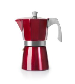 Aluminum Induc coffee maker. Red