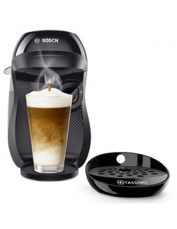 Cafeteira preta Tassimo Happy + desconto de 10€. Café BOSCH