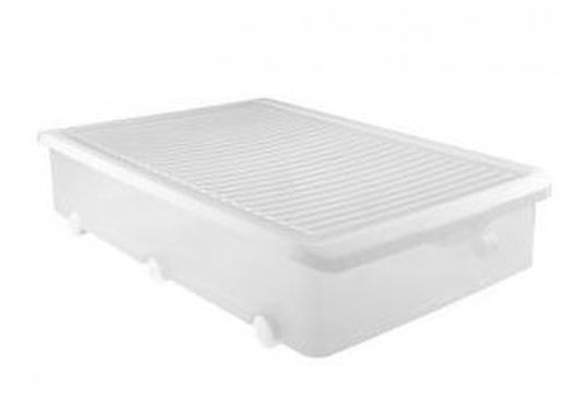 Caja multiusos bajo cama con ruedas 63 L transparente Tatay