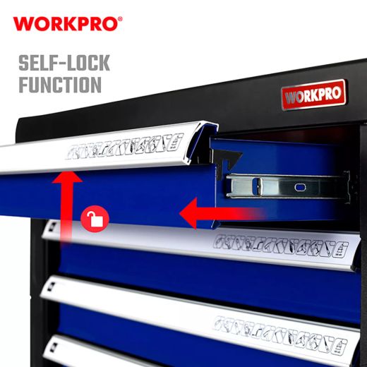 Carro de herramientas WORKPRO de 7 cajones